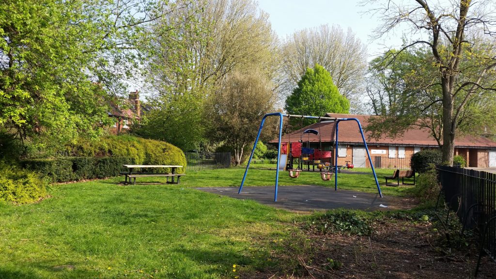 Todler play area in Tower Gardens Park